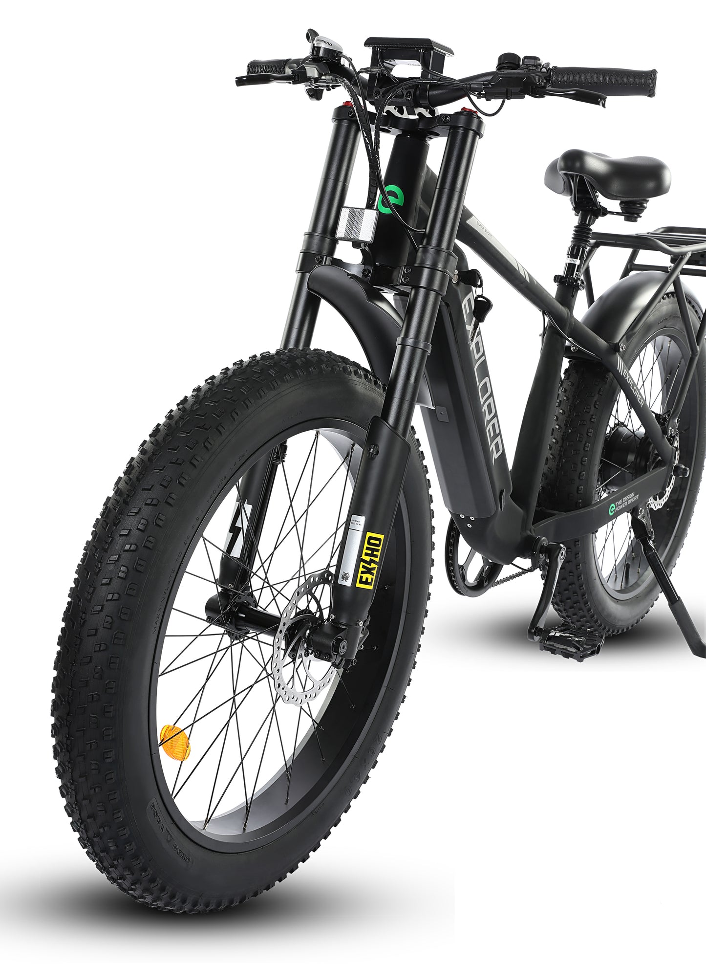 Ecotric Explorer 26 inches 48V Fat Tire Electric Bike with Rear Rack
