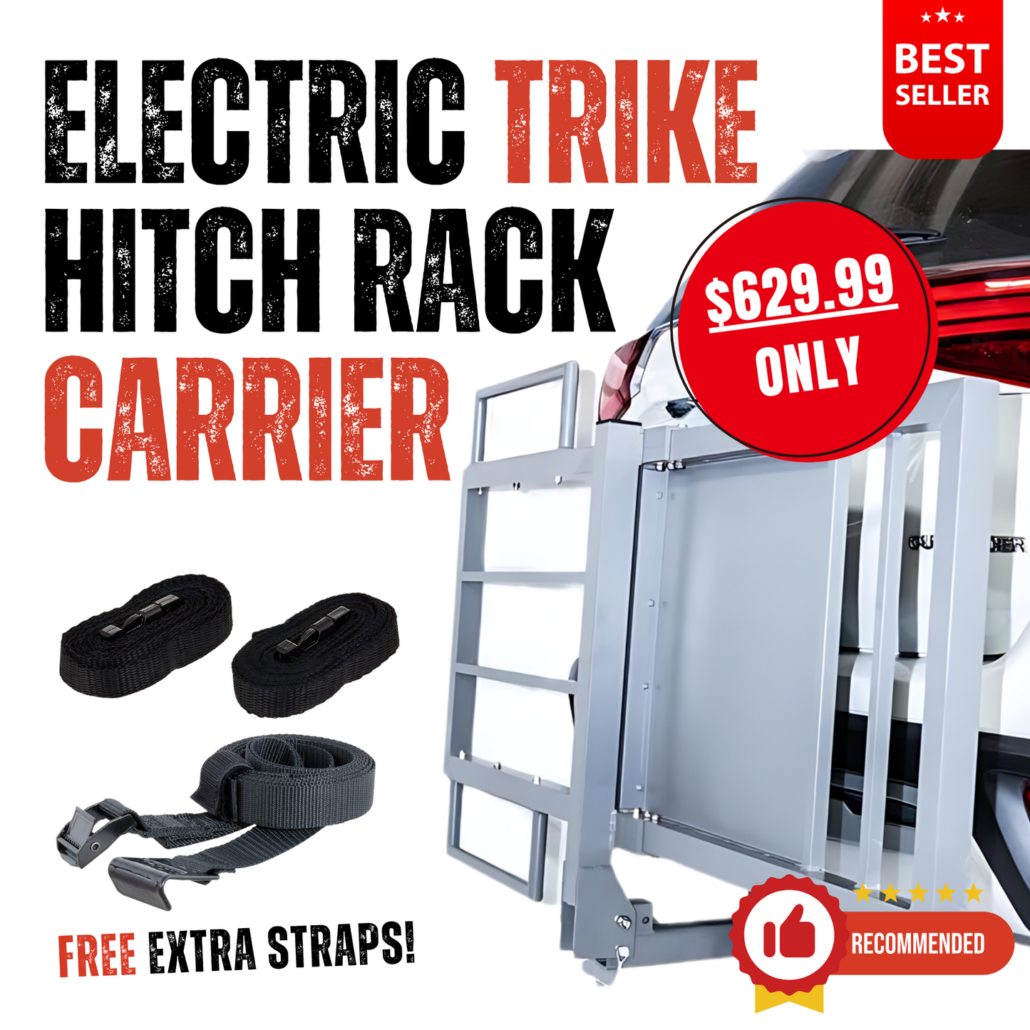 The Electric Trike Hitch Rack Carrier