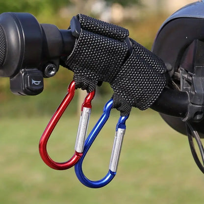 Heavy Duty Aluminum D Ring Helmet Hook for Scooters, Motorbikes, and Bikes