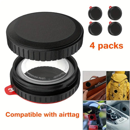 2/4packs IP68 Waterproof AirTag Holder, Case With Adhesive Sticker Mount For AirTag