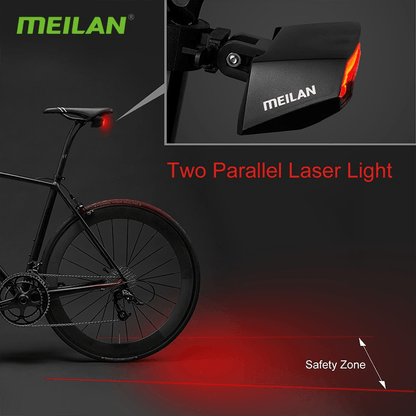 MEILAN X5 Bike Brake Taillight Turn Flashlight Bicycle Wireless Remote Control Turning