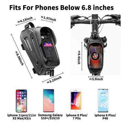 ROCKBROS Waterproof Touch Screen Bicycle Bag Front Top Frame - TopRideElectric TopRideElectric