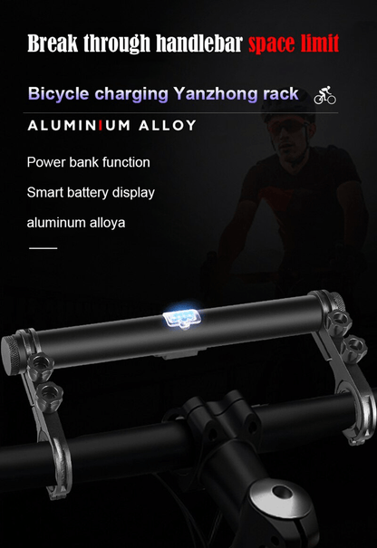 Aluminum Alloy Charging Bicycle Handlebar Extension USB Charging