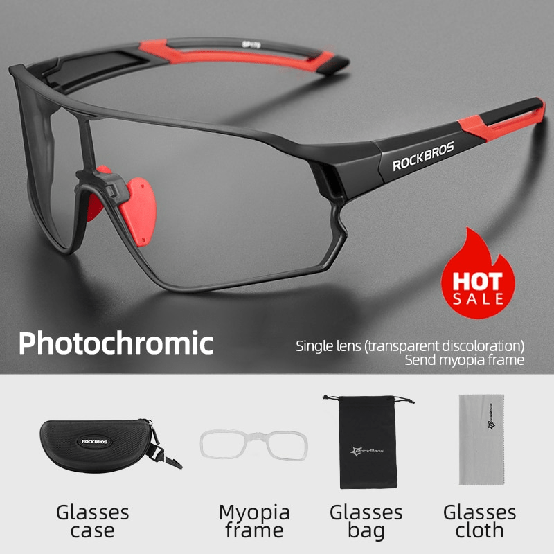 ROCKBROS Cycling Glasses Photochromic MTB Road Bike Glasses UV400 Protection Sunglasses Ultra-light Sport Safe Eyewear Equipment