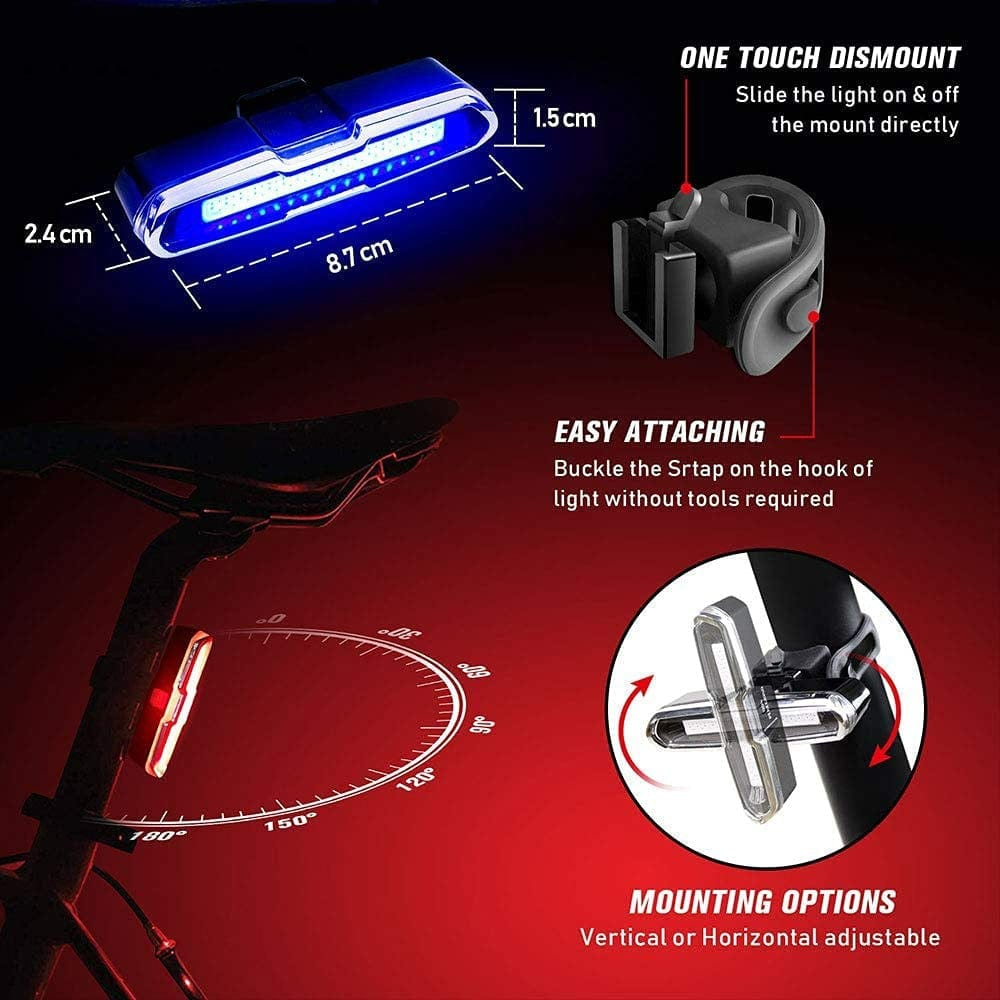Ultra Bright USB Rechargeable High Intensity LED Tail Light