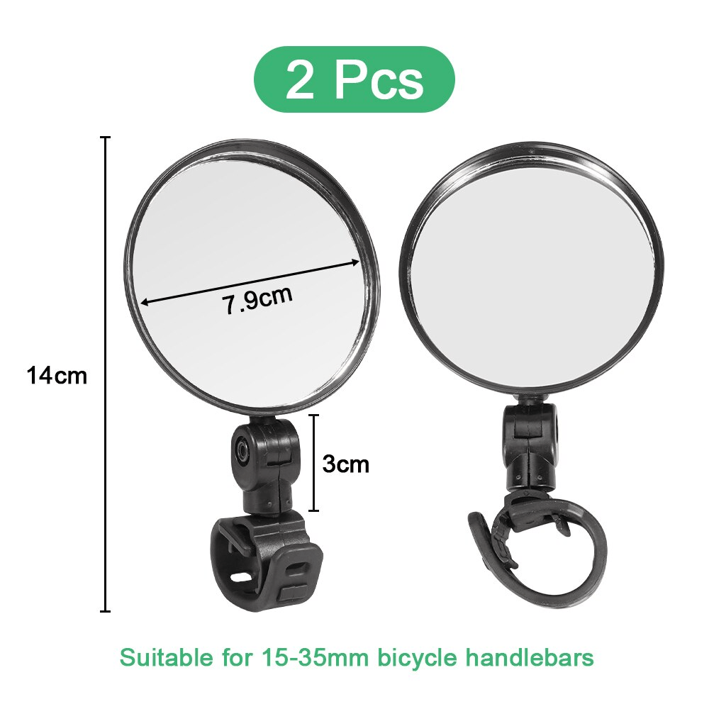 Bracyc Universal Adjustable Rotate Wide-Angle Bicycle Rearview Mirrors - TopRideElectric Bracyc