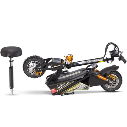 MotoTec Ares 48v 1600w Electric Scooter Black - TopRideElectric MotoTec