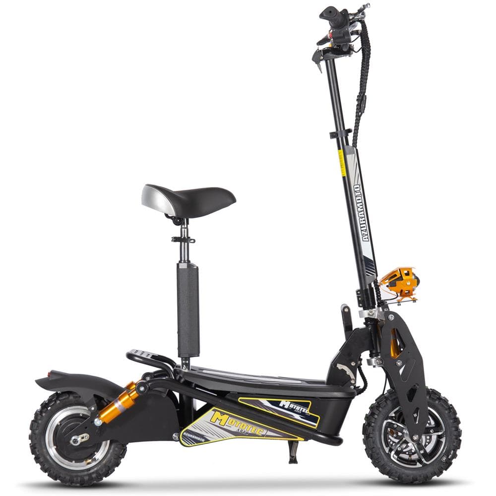 MotoTec Ares 48v 1600w Electric Scooter Black - TopRideElectric MotoTec