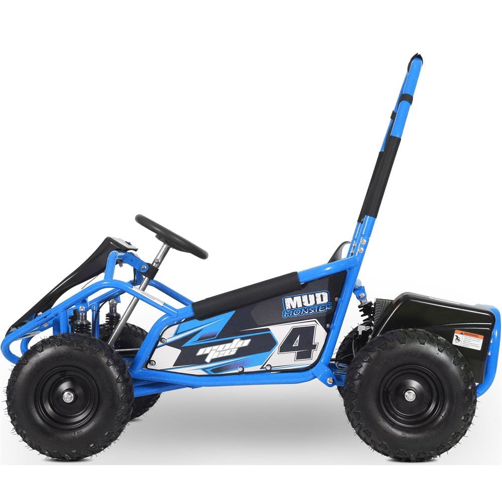 MotoTec Mud Monster 48v 1000w Kids Electric Go Kart Full Suspension - TopRideElectric MotoTec