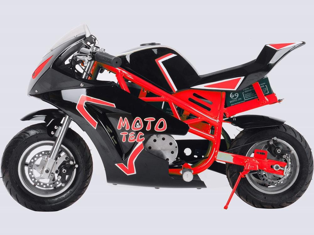 MotoTec 36v 500w Electric Pocket Bike GT Red - TopRideElectric MotoTec