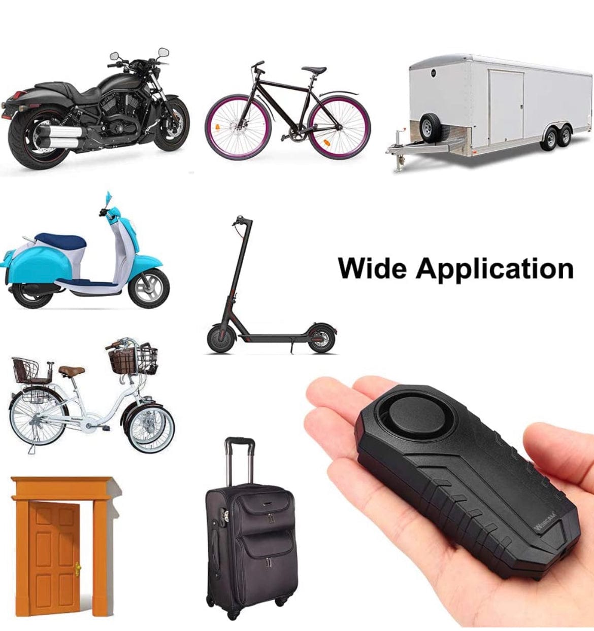 Wsdcam 113dB Bike Alarm Wireless Vibration Motion Sensor Waterproof Motorcycle Alarm with Remote - TopRideElectric TopRideElectric