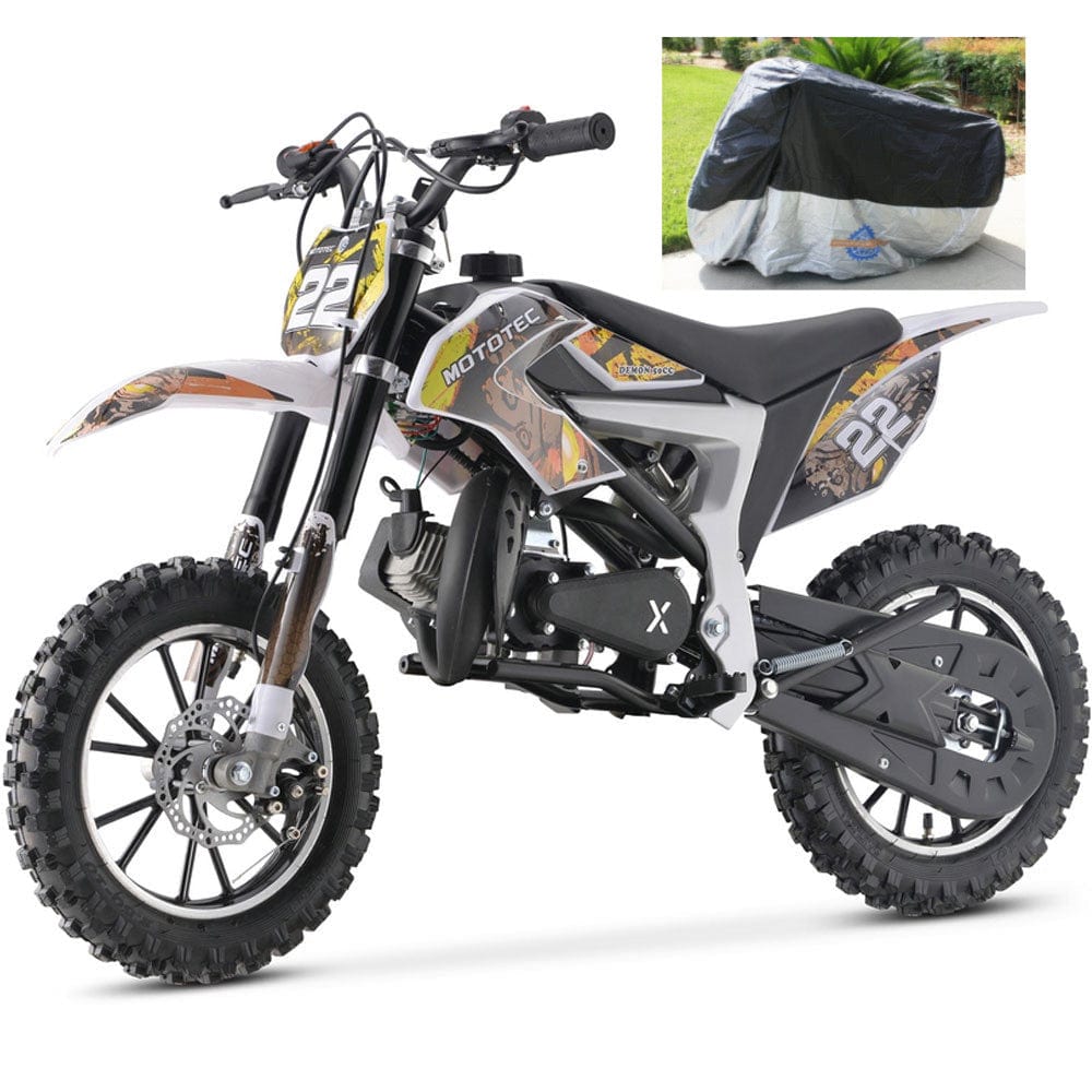 MotoTec Demon Kids 50CC 2-Stroke Gas Dirt Bike - TopRideElectric MotoTec