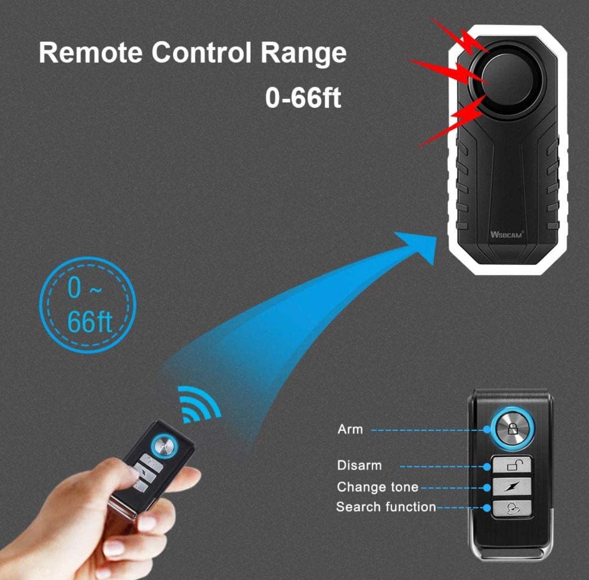 Bicycle alarm with discount remote