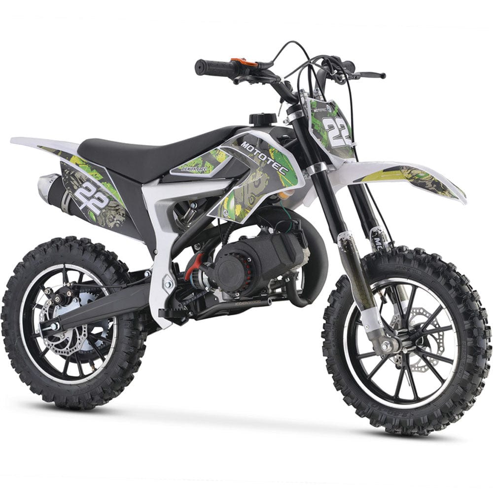 MotoTec Demon Kids 50CC 2-Stroke Gas Dirt Bike - TopRideElectric MotoTec