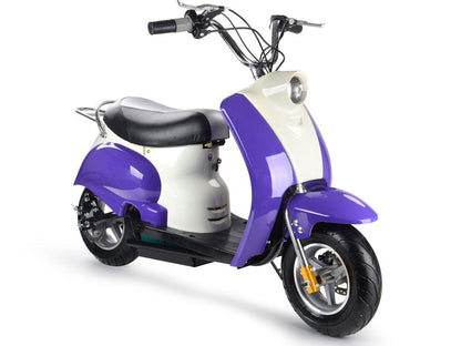 MotoTec 24v Electric Moped Purple - TopRideElectric MotoTec